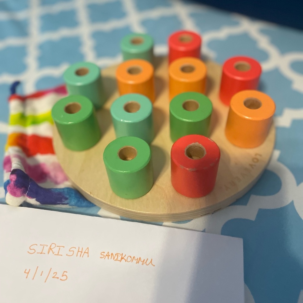 Wooden Stacking Pegboard